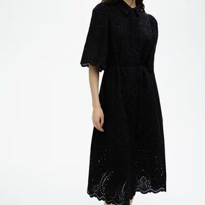 H&M Black Lace Midi Dress